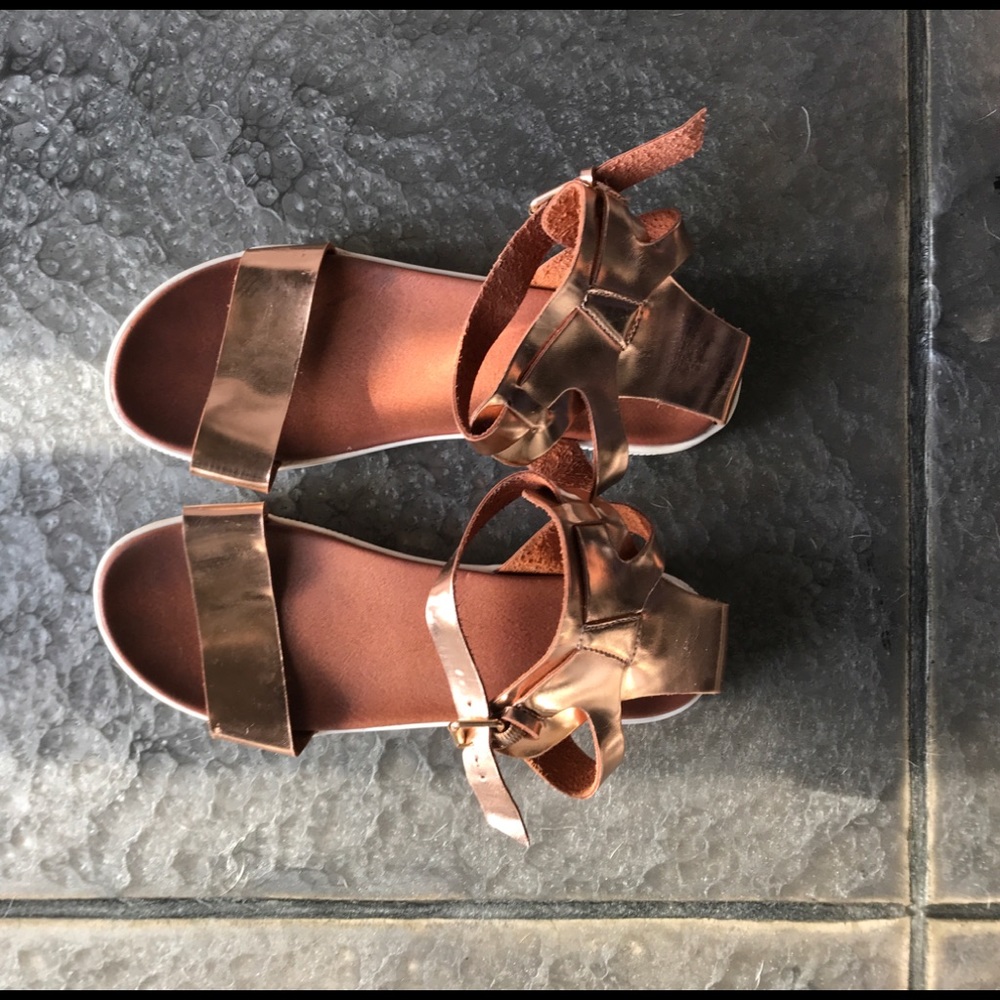 Rose gold sandals